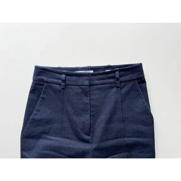 VERONICA BEARD Gracie Dark Indigo Stretch Denim Pintucked Bootcut Pants, Size 00 - Picture 7 of 15